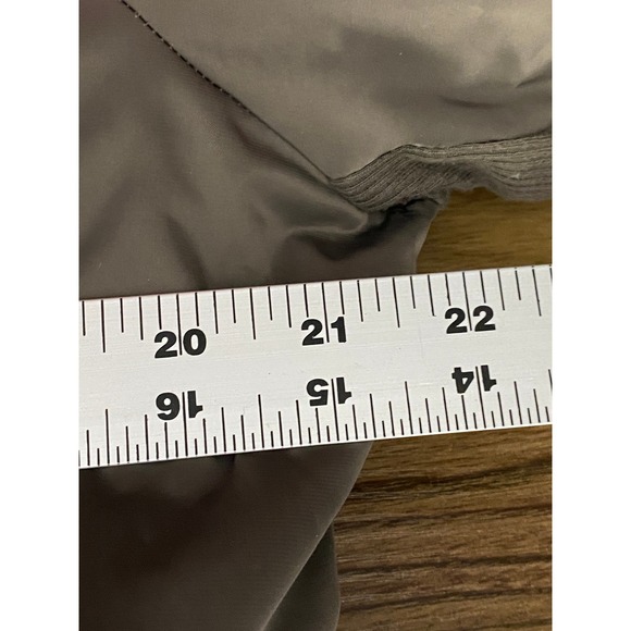 Elie Tahari Taupe Puffer Coat Belted Hooded Long Quilted Down Jacket Women's L - Picture 15 of 15